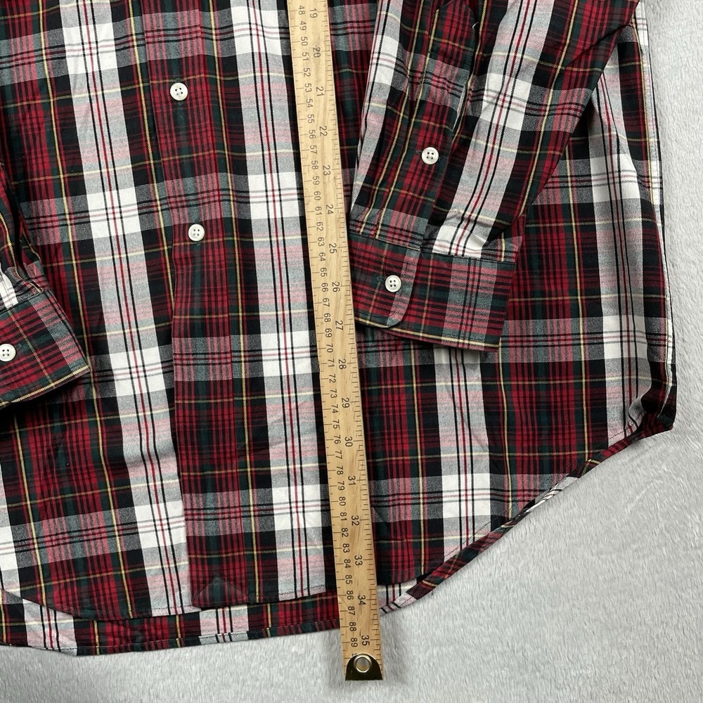 Ralph Lauren Shirt Mens Large Red Plaid Oxford‎ Cotton Button Down Western Rodeo - Picture 5 of 7